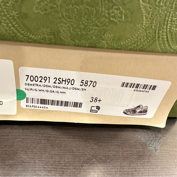 Gucci Women's Basket Lace Up Low Top Sneakers Size 8.5 New - Picture 6 of 15